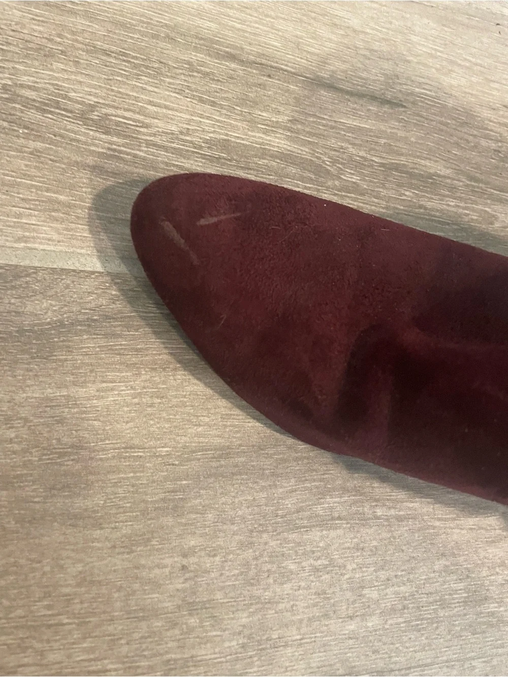 Unisa burgundy over the knee heel boots
